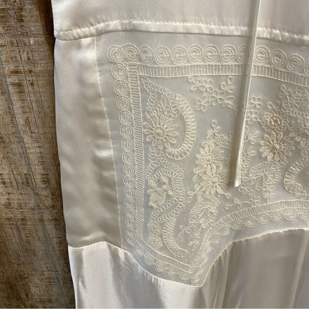 MARQUES' ALMEIDA embroidered silk maxi dress White flapper bridal $1300 NWT S - Picture 15 of 16